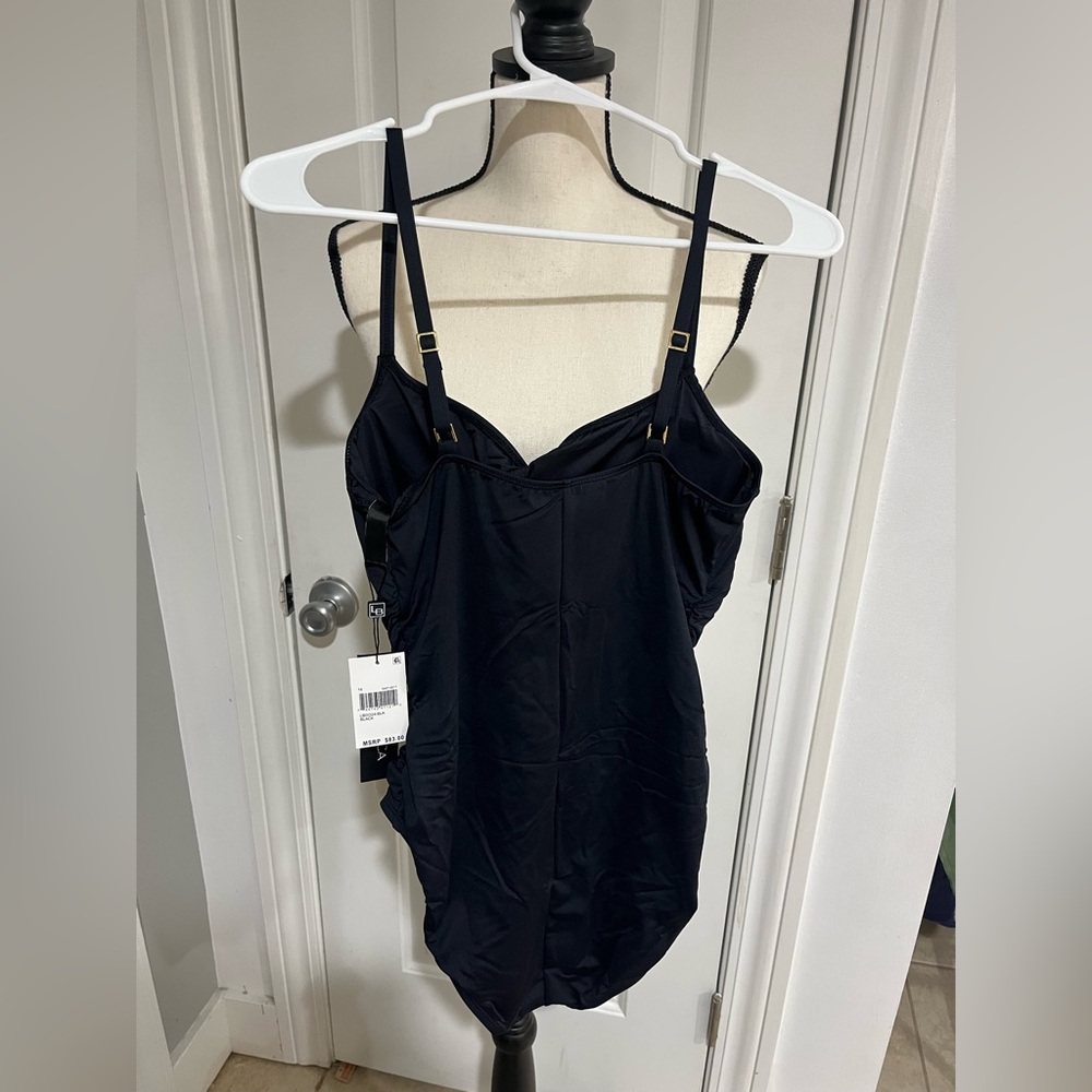 La Blanca Women's One Piece Swimsuit Island Goddess Shirred Side - Picture 7 of 8